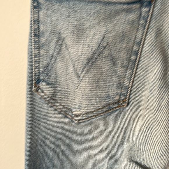 MOTHER Blue Ankle Cropped Jeans with Distressed Details - Picture 4 of 9